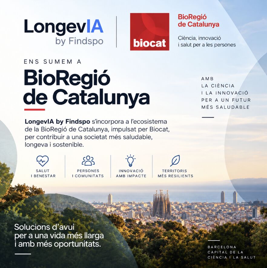Ens fa molta il·lusió anunciar que LongevIA by findspo s’incorpora a l’ecosistema de la BioRegió de Catalunya, impulsat …
